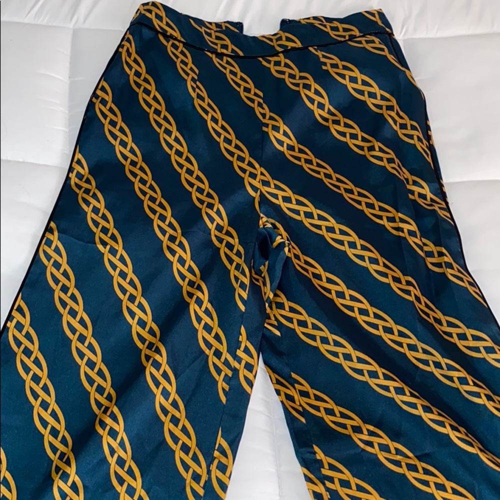 Wide Leg Silk Pants